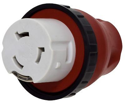 Valterra A10-1550DAVP Mighty Cord 15AM-50AF Red Twist-Lock Adapter