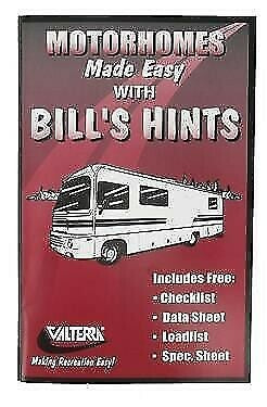 Valterra A02-3000 Motorhomes Made Easy Book with Bill's Hints