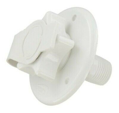 Valterra A01-0168 2-3/4" White Plastic City Water Fill with Flange