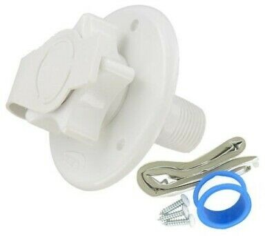 Valterra A01-0168VP 2-3/4" White Plastic City Water Fill with Flange