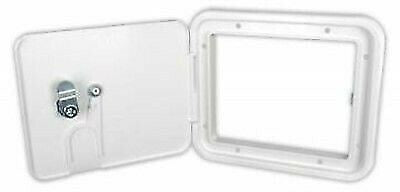 JR Products S7132-A Polar White Medium Electric Cable Hatch