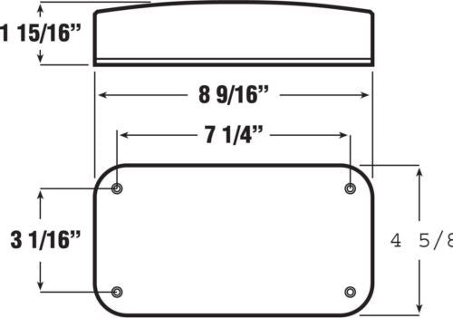 Peterson Mfg. V25921 Stop/Turn/Tail Surface Mount Taillight with Reflex