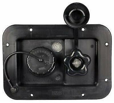 JR Products 497-AB-3P-A 1/2" MPT Black Gravity City Water Hatch
