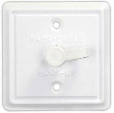 JR Products 47795 Polar White Square Cable TV Plate