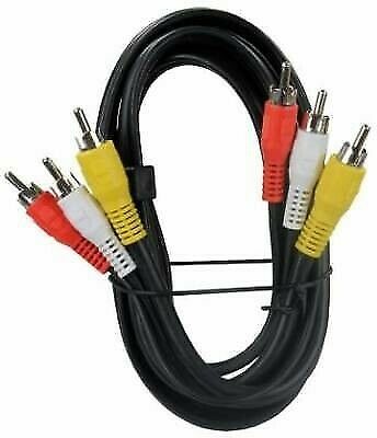 JR Products 47935 6' RG59 TRI RCA/AV TV Cable