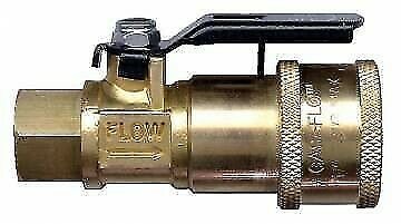 JR Products 07-30435 1/4" FPT x Quick Connect Propane Coupler with Shut-off
