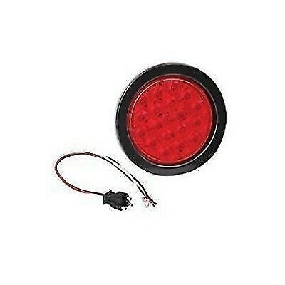Bargman 47-01-031 Waterproof 4" Round LED Stop/Tail/Turn Light with Grommet and Pigtail - Red