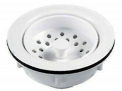 JR Products 95275 3-1/2" -4" Plastic White Kitchen Strainer