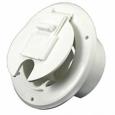 JR Products S-23-10-A White Economy Round Electric Cable Hatch