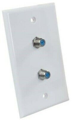 JR Products 47875 Polar White Dual Cable Wall Plate