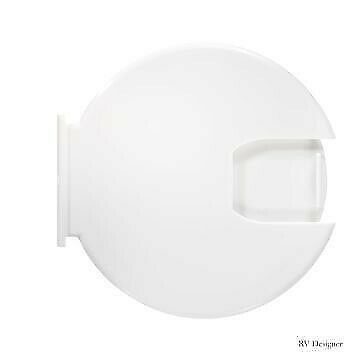 RV Designer Lid-B110 Deluxe White/Black Round Cable Hatch Replacement Lid Kit