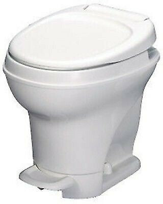 Thetford 31679 Aqua-Magic V High White Foot Flush Toilet with Sprayer