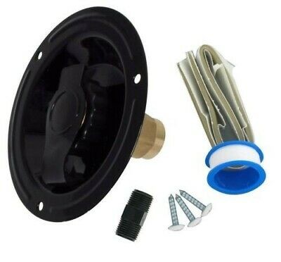 Valterra A01-0178LFVP Black Recessed 1/2" FPT City Water Inlet Kit