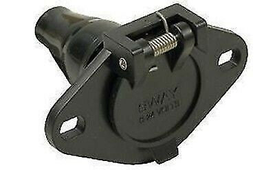 Pollak 12-720 Black 6-Way Car End Electrical Connector with Boot