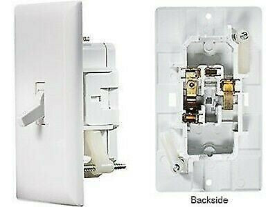 RV Designer S821 Self Contained AC White Wall Switch with Cover Plate