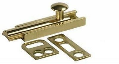 JR Products 20635 Brass Surface Bolt Latch