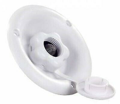 JR Products 321-B-2P-A 1/2" MPT Polar White City Water Dish