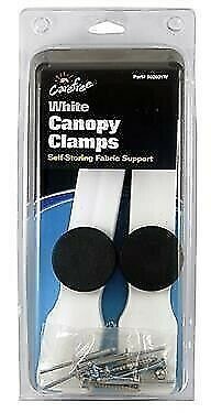 Carefree of Colorado 902801W White Patio Awning Canopy Clamps - 2pk