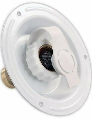 JR Products 62115 1/2" FPT Lead Free Metal White City Water Dish