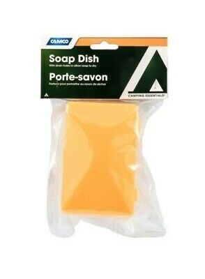 Camco 51356 Camping Essentials Yellow Plastic Soap Dish
