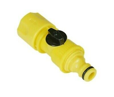 Camco 20103 Plastic Water Hose Quick Connect Adapter with Shut-Off Valve