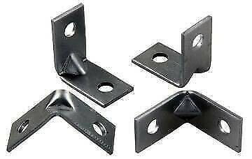 JR Products 11695 1/2" W x 3/4"L 90 Degree Steel Angle Brackets - 4pk