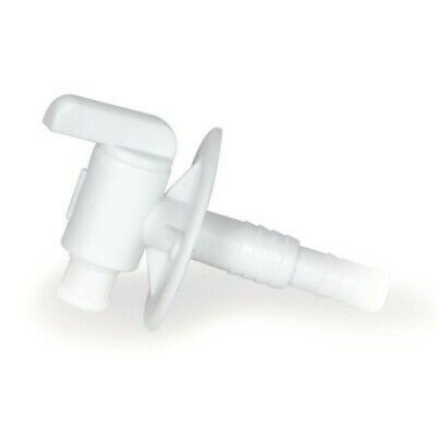 Camco 22223 3/8" or 1/2" Plastic Barbed Water Tank Drain Valve with Flange