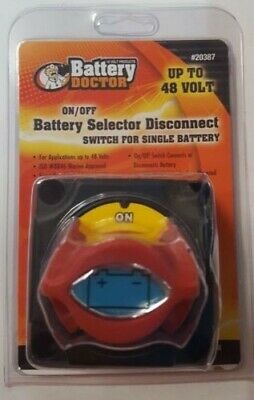 WirthCo 20387 Battery Doctor Mini Master Rotary Dial Disconnect Switch with On/Off Knob and Bottom Cover